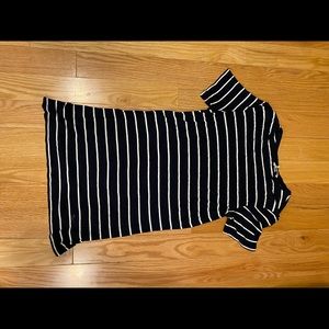 Navy and white stripped t-shirt dress size XS never worn